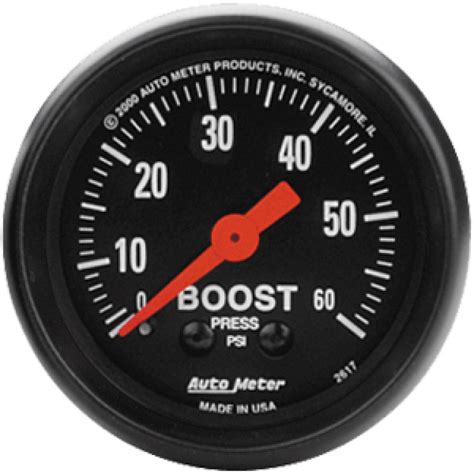 Autometer Z Series Boost Gauge 0 60 Psi 2617