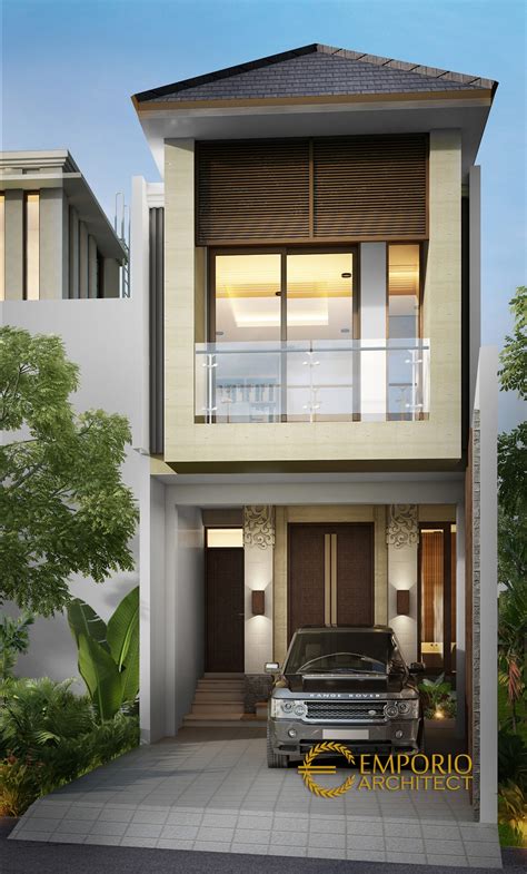 Salah satu desain rumah 2 lantai yang berdiri di tanah hook dengan luas tanah 270 m2 ( lebar muka 16 m x 17 m ). 5 Desain Rumah Style Modern Tropis Terbaik Dengan Lebar ...