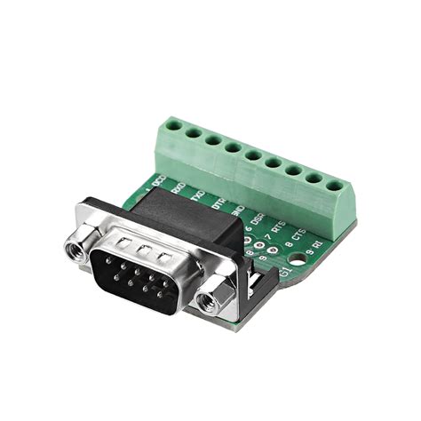 D Sub Db9 Breakout Board Connector 9 Pin 2 Row Male Rs232 Serial Port