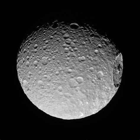 A New Photo Of Mimas From Cassini Earth Chronicles News