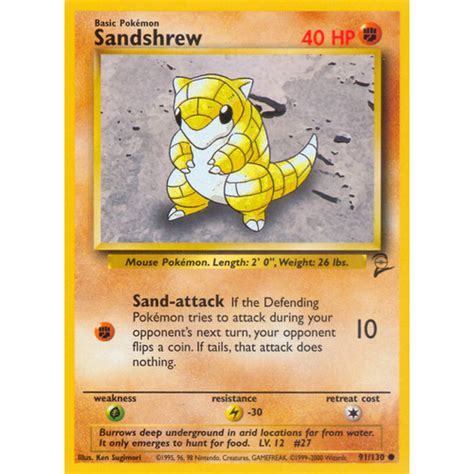 Base set 2 is the name given to the fourth main expansion of the pokémon trading card game. Sandshrew 91/130 Base Set 2 Common Pokemon Card NEAR MINT TCG