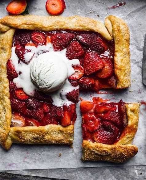 Strawberry Galette With Easy Flaky Pastry Vegan Easy