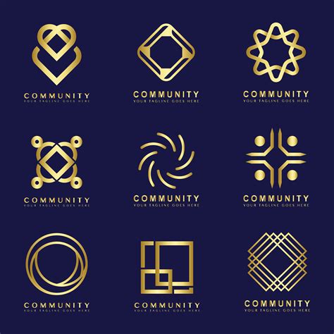 Set of community branding logo design samples - Download Free Vectors ...