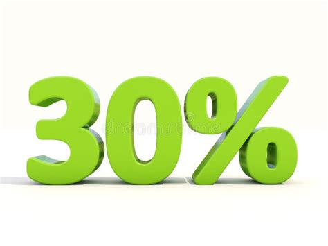 30 Percentage Rate Icon On A White Background Stock Image Image Of
