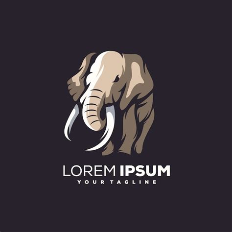Elephant Logo Design Premium Vector