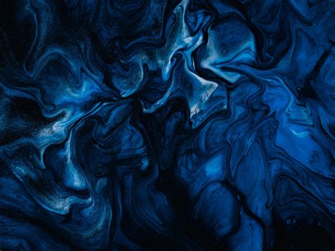 Download Wallpaper 1152x864 Paint Stains Liquid Blue Dark Standard 4