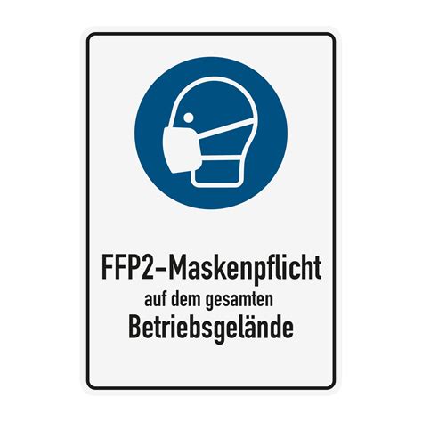 Die maßnahmen zur eindämmung von corona werden in deutschland weiter verschärft: Poster oder Hinweisschild - FFP2 Maskenpflicht ...