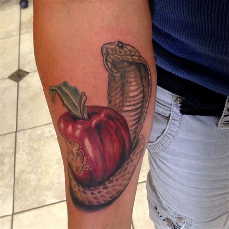 Snake And Apple Tattoo By Mike Ashworth Tattoos By Mike Ashworth