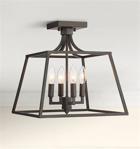 Regardless of the finish employed, a lot of different styles work well with from pendant lights to mount lights, bronze is also a safe bet for designers who are working with minimal designs. Close To Ceiling Lights | Torin 14" Wide Bronze 4-Light ...