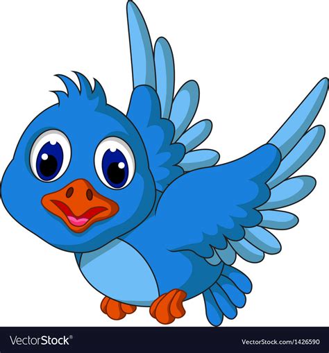 It's cartoon 3d animation for you video clips and youtube kids channel. Funny blue bird cartoon posing Royalty Free Vector Image