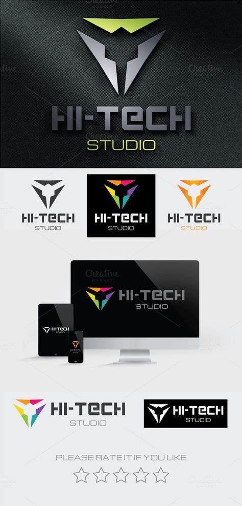 Modern Hi Tech Logo By Jekson Graphics On Creative Market Hi Tech
