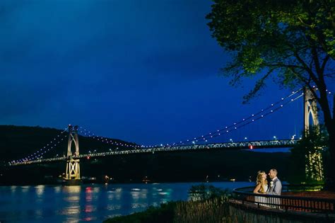 Mid Hudson Bridge Over The Hudson River At A Spring Evening Wedding