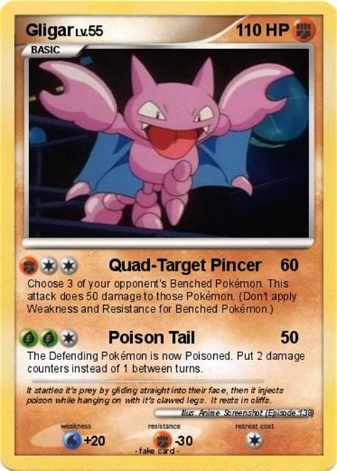 Pokémon Gligar 21 21 Quad Target Pincer My Pokemon Card