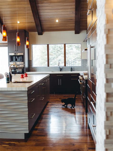 We do custom work and cabinet refacing. Dark Cabinets White Island | Houzz