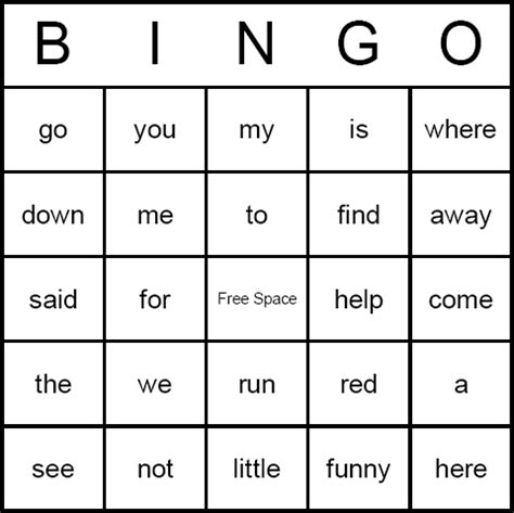 You may also choose to print the blank bingo cards and then, like one viewer did, give children a variety. Dolch Sight Words Bingo Cards - Free, printable, and ...