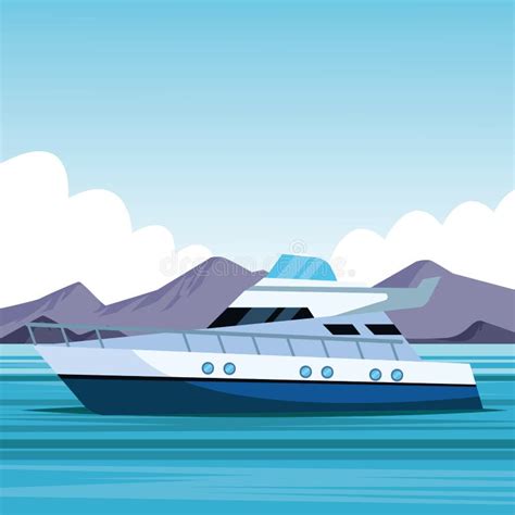 Yacht Boat Cartoon Stock Vector Illustration Of Recreation 139875240