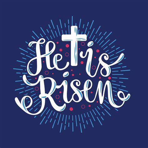 He Is Risen Typographical Background With Sunrise Background 195067