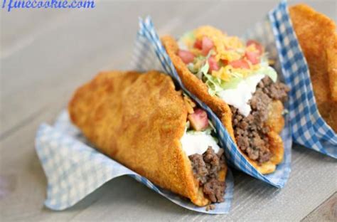 In a bowl, combine the flour, salt, and pepper. Foodista | Homemade Doritos Locos Tacos and Other Copycat ...