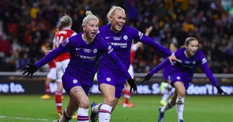 Maria thorisdottir (chelsea women) right footed shot from outside the box to the bottom right corner. Chelsea crowned winners of Women's Super League on point ...