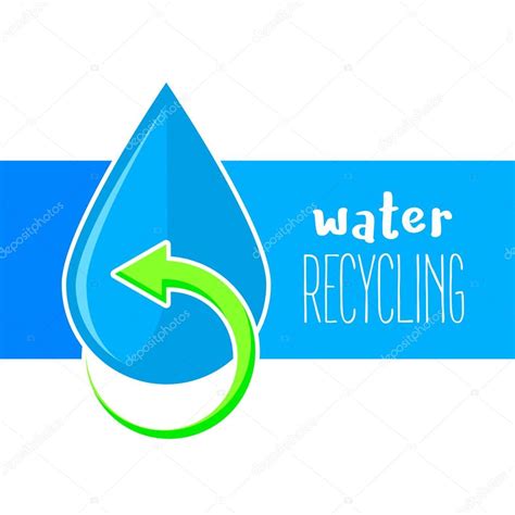 Water Recycling Icon Purified Water Symbol Recycle Water Drop