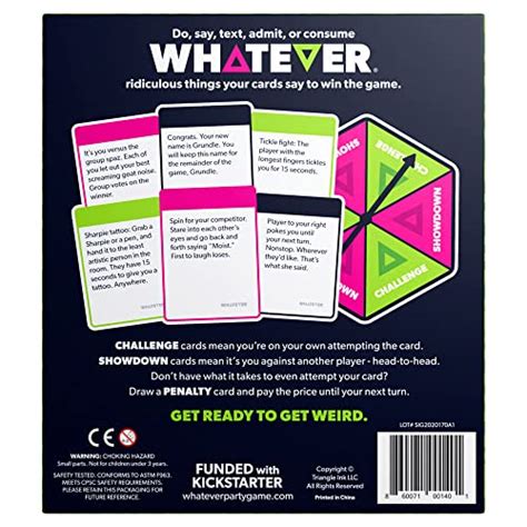 Whatever The Awkward And Embarrassing Adult Party Card Game For Group Game Nights And Parties