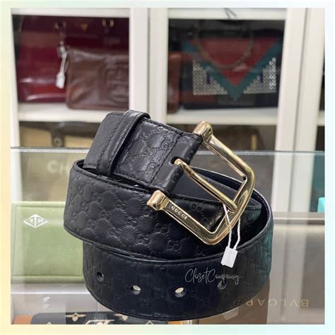 Gucci Microguccissima Black Leather Belt 80cm On Carousell