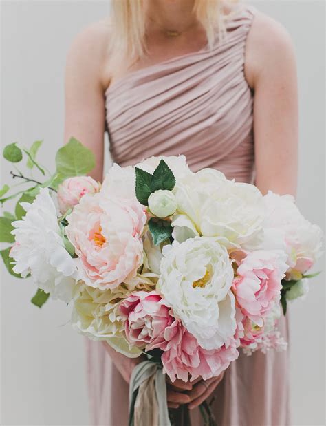 Diy Bridesmaid Bouquets Fake Flowers Handmade Fashion Wedding Brides