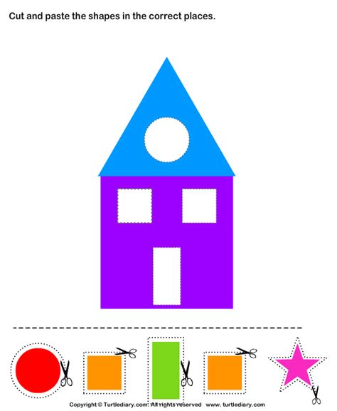 Cut and Paste Crafts | Cut and Paste Pictures Worksheet