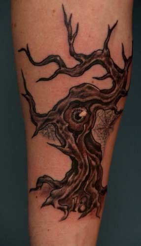 All Star Body Art Tattoos Black And Gray Evil Tree