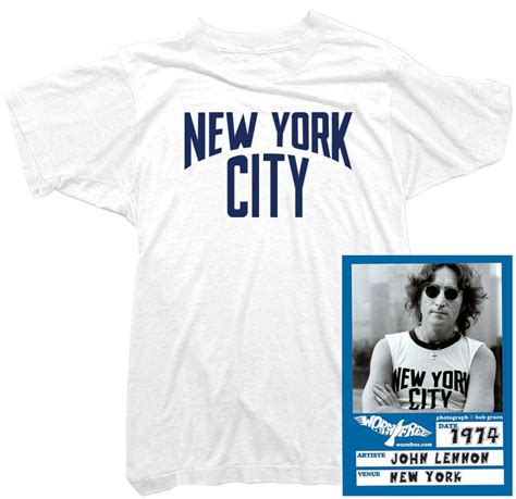 John Lennon T Shirt Vintage Ringer Tee New York City Imagine The