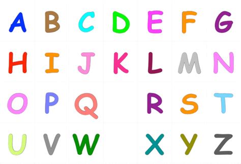 Colorful Alphabet Letters From A To Z In Upper Cases Free Printables