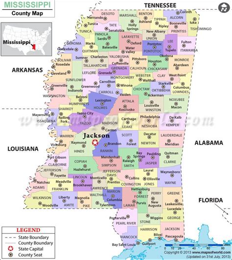 Map Of Counties In Mississippi World Map
