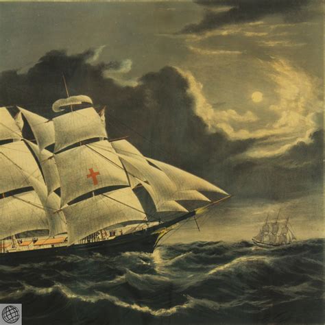 Clipper Ship Dreadnought Off Tuskar Light Nathaniel Currier