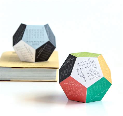 Diy Make Your Own Clever 3d Dodecahedron Calendar For 2016 Inhabitat
