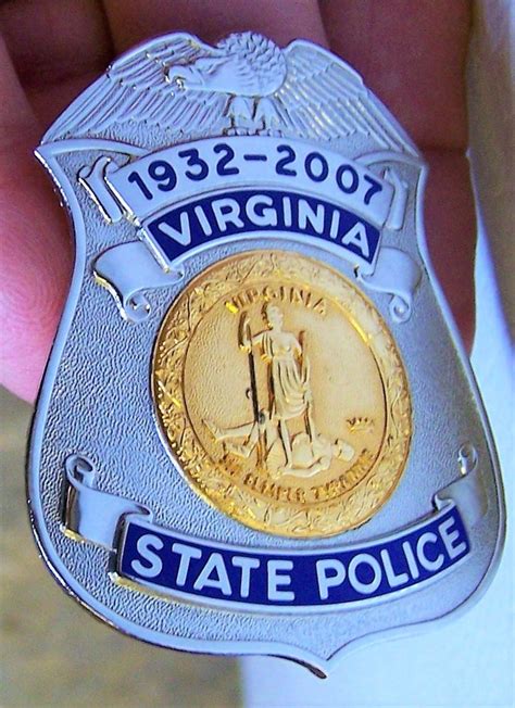 Collectors Badges Auctions Hard To Find Virginia State Police 75th