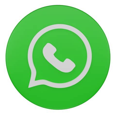 3d Render Whatsapp Logo Icon Isolated On Transparent Background