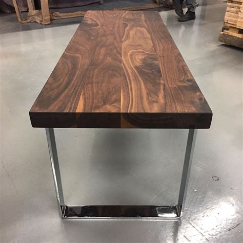 Maybe you would like to learn more about one of these? Walnut bench with chrome legs www.jeffmackdesigns.com ...