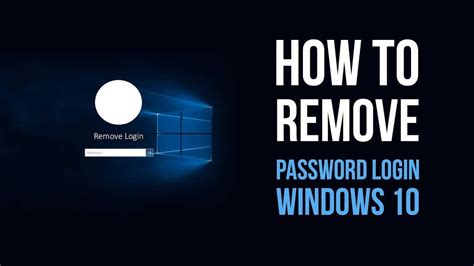 How To Disable Windows 10 Login Password And Lock Screen Youtube