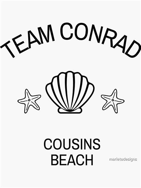 Team Conrad Cousins Beach Black The Summer I Turned Pretty Sticker