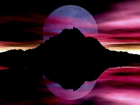 Free Download A Moody Moon Mountain Moon Purple Sunset Sky Pink