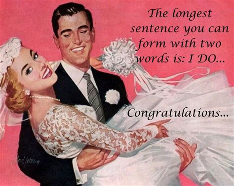 Funny Wedding Congratulations Card Humorous Hilarious Tongue In