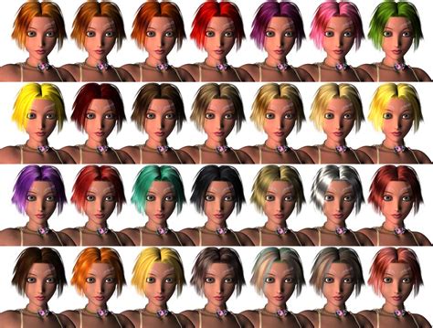 Assorted Colors For Exp Hair Poser Sharecg