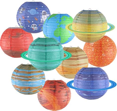 Zilue Space Party Decorations Space Planet Paper Lanterns