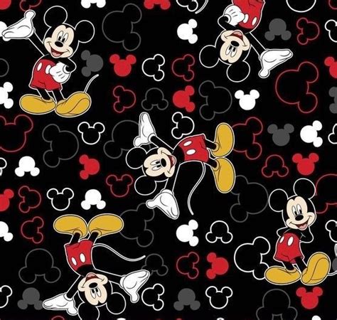 Mickey Pattern Mickey Mouse Fabric Mickey Mouse Wallpaper Disney