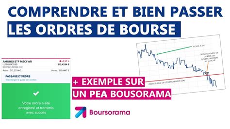 Comprendre Et Bien Passer Un Ordre De Bourse Exemple Sur Boursorama