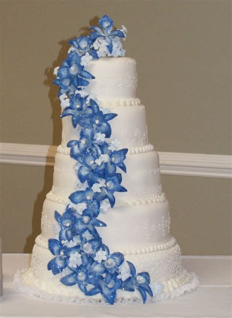 blue orchid wedding cake — round wedding cakes orchid wedding cake dream wedding cake round
