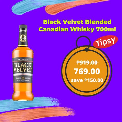 Black Velvet Blended Canadian Whisky 700ml Tipsy