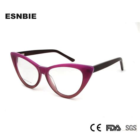 esnbie acetate cat eye spectacles ladies cats eye glasses frames for women prescription eyewear