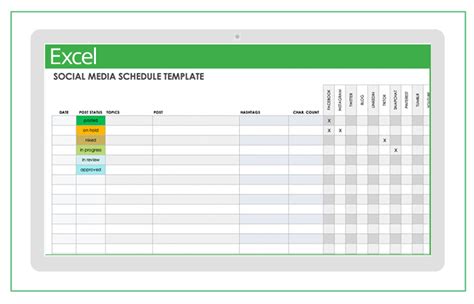 Social Media Planning Excel Template