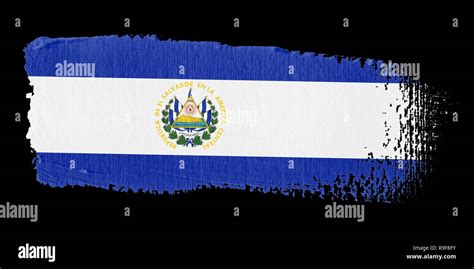 Pincelada Bandera El Salvador Fotografía de stock Alamy